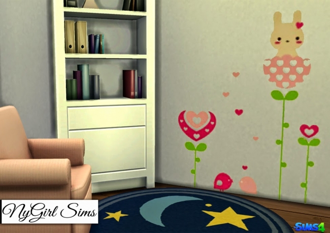 Sims 4 My Bunny Wall Decals at NyGirl Sims