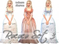 Rococo third historical gowns by lenina_90 at Sims Fans