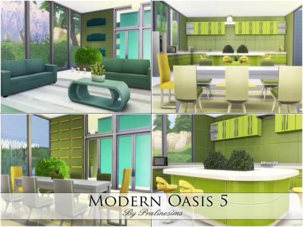 Sims 4 Modern Oasis 5 by Pralinesims at TSR