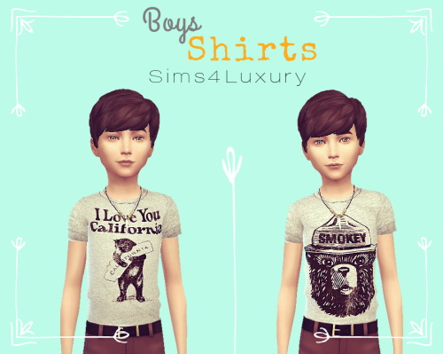 Sims 4 Boys shirts at Sims4 Luxury