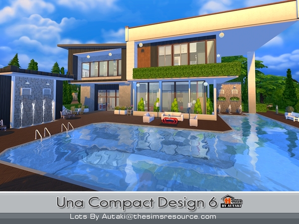 Sims 4 Una Compact Design 6 house by autaki at TSR