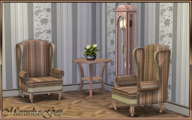 Sims 4 Five o’clock set of furniture at Maruska Geo