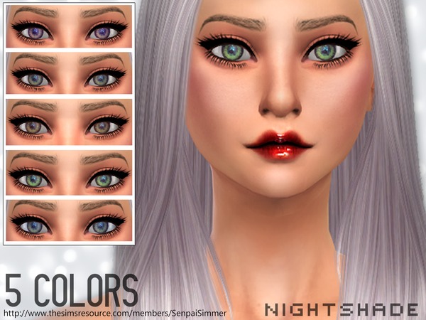Sims 4 Nightshade Eyes by SenpaiSimmer at TSR