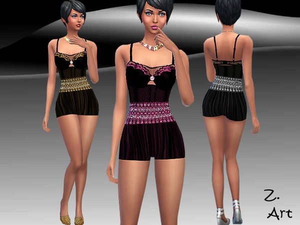 Sims 4 Day or Night outfit by Zuckerschnute20 at TSR