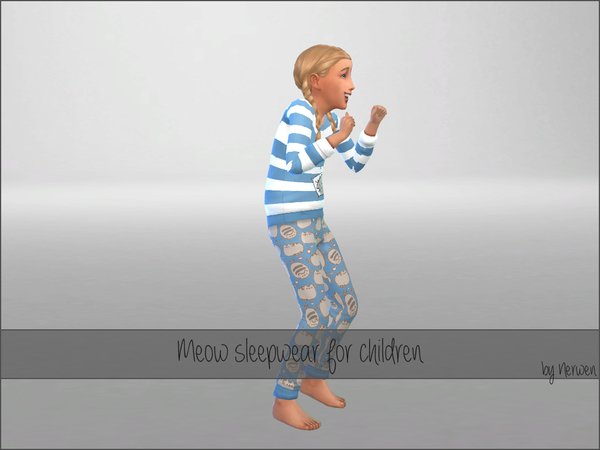 Sims 4 Meow Sleepwear Set by Nerwen666 at TSR