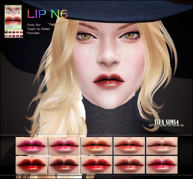 Sims 4 Lips N6 at Tifa Sims