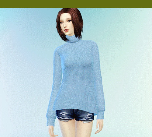 Sims 4 Asym Turtleneck Sweater at JSBoutique