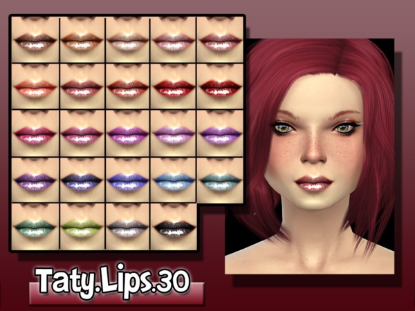Sims 4 Taty Lips 30 by tatygagg at TSR