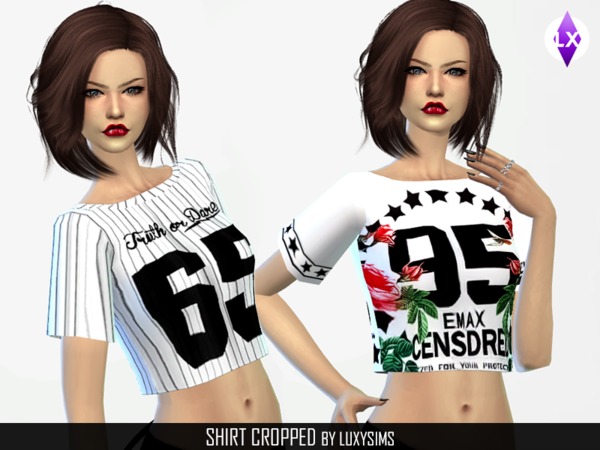 Sims 4 Cropped Shirts by Luxy Sims3 at TSR