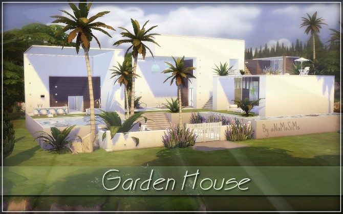 Sims 4 NIGHT GARDEN HOUSE at Anamo Sims