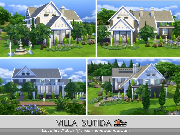 Sims 4 Sutida villa by Autaki at TSR