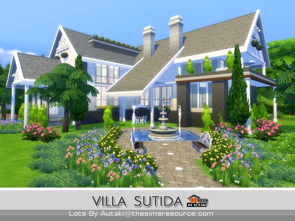 Sims 4 Sutida villa by Autaki at TSR