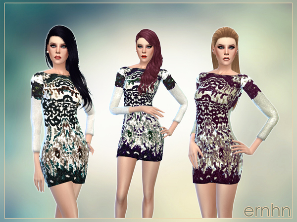 Sims 4 Gypsy Embellished Sequin Dress by ernhn at TSR