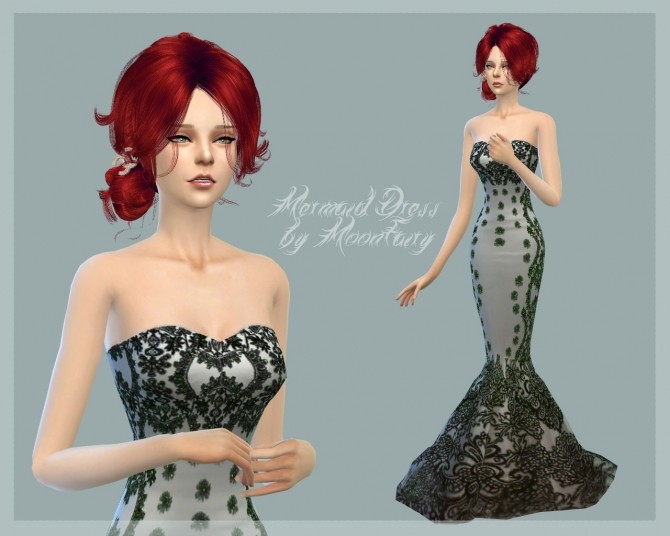 Sims 4 Mermaid Dress by MoonFairy at Everything for your sims