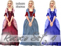 Rococo fourth historical gowns set by lenina_90 at Sims Fans