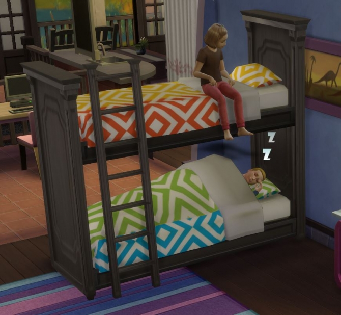 Functional Bunk Bed! by ugly.breath at Mod The Sims » Sims 4 Updates