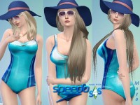 Wet Blue Bathingsuit by mayasims at Mod The Sims