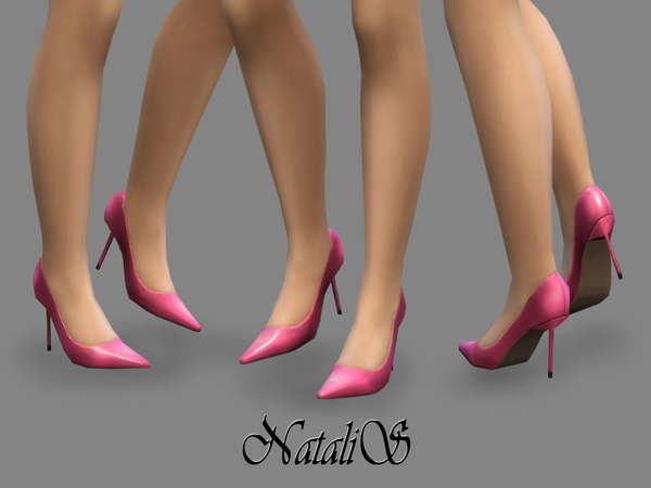 Sims 4 Leather pumps v 2 by NataliS at TSR