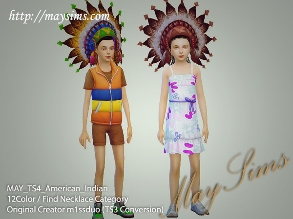 Sims 4 American Indian head accessory at May Sims