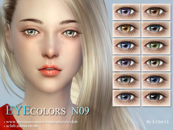 Sims 4 Eyecolors 09 by S Club LL at TSR
