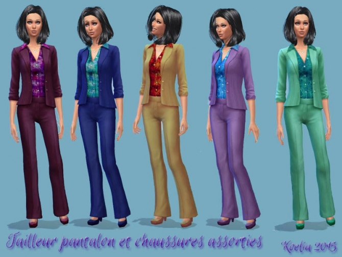 Sims 4 PROFESSIONAL AND CHIC suit by Koelia at Sims Artists