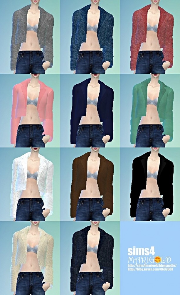 Sims 4 Short jacket acc. at Marigold