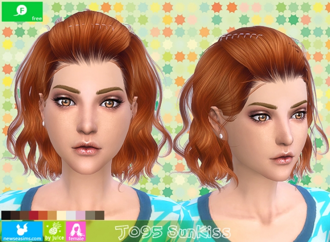 Sims 4 J095 SunKiss free female hair at Newsea Sims 4