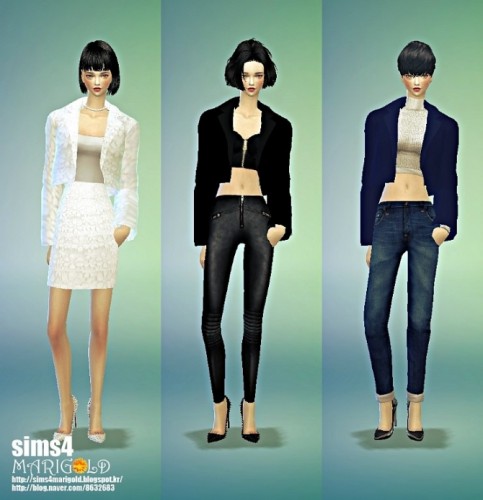 Short jacket acc. at Marigold » Sims 4 Updates