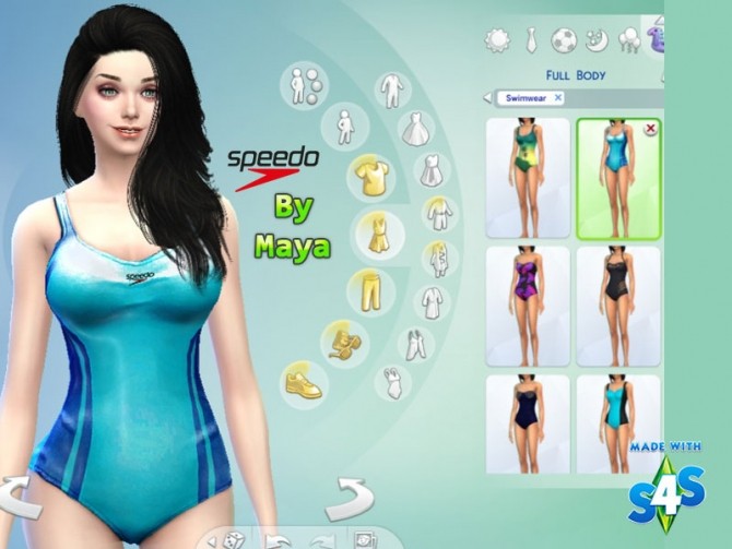 Sims 4 Wet Blue Bathingsuit by mayasims at Mod The Sims
