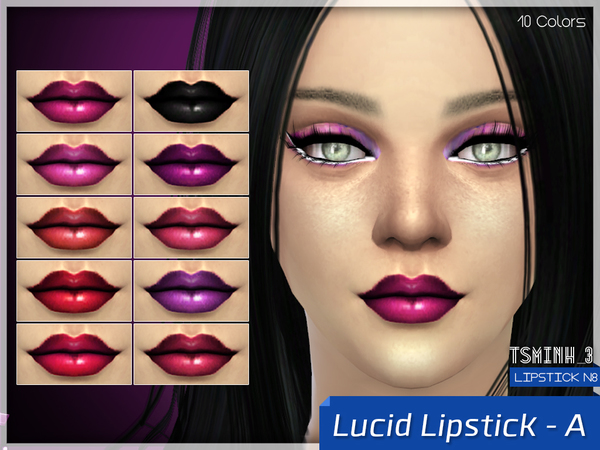 Sims 4 Lucid Lipstick by tsminh 3 at TSR