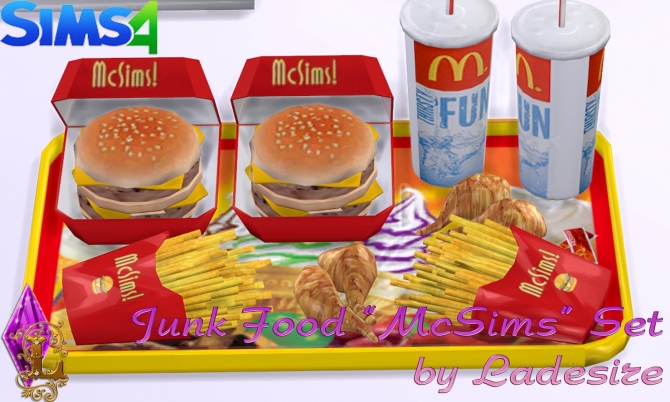Sims 4 McSims Junk Food at Ladesire