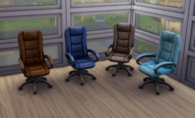 Sims 4 Recoloured Boss Executive Desk Chairs by clairkp at Mod The Sims