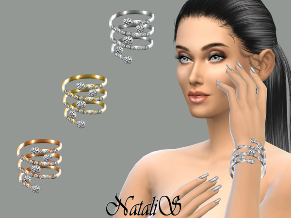 Sims 4 Spring and crystal bracelet by NataliS at TSR