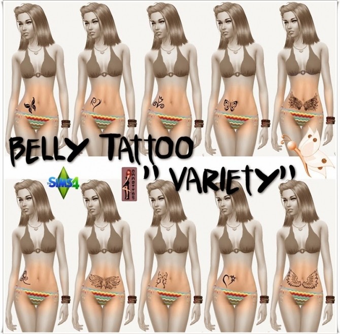 Sims 4 Variety Belly Tattoo at Annett’s Sims 4 Welt