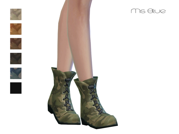 Sims 4 Military Boots by Ms Blue at TSR