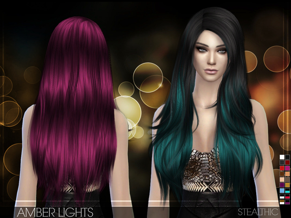 Sims 4 Amber Lights Female Hair by Stealthic at TSR