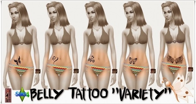 Sims 4 Variety Belly Tattoo at Annett’s Sims 4 Welt