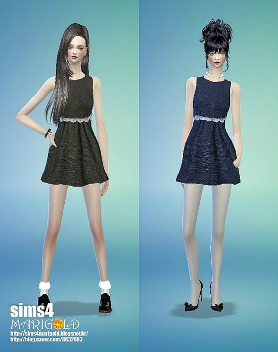 Sims 4 Lace point onepiece at Marigold