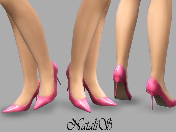 Sims 4 Leather pumps v 2 FIXED by NataliS at TSR