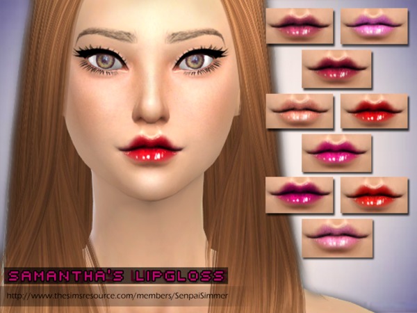 Sims 4 Samanthas Lipgloss by SenpaiSimmer at TSR