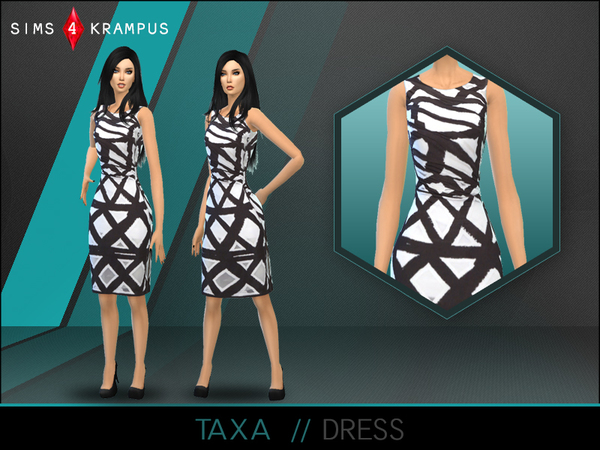 Sims 4 Taxa Dress by SIms4Krampus at TSR