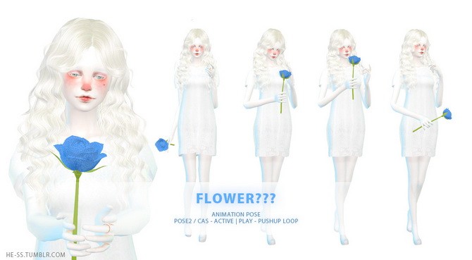 Sims 4 Flower??? CAS & PLAY Animation Pose 1,2 at HESS