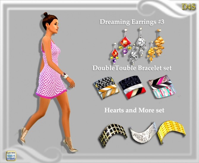 Sims 4 Jewelry recolors at Dreaming 4 Sims