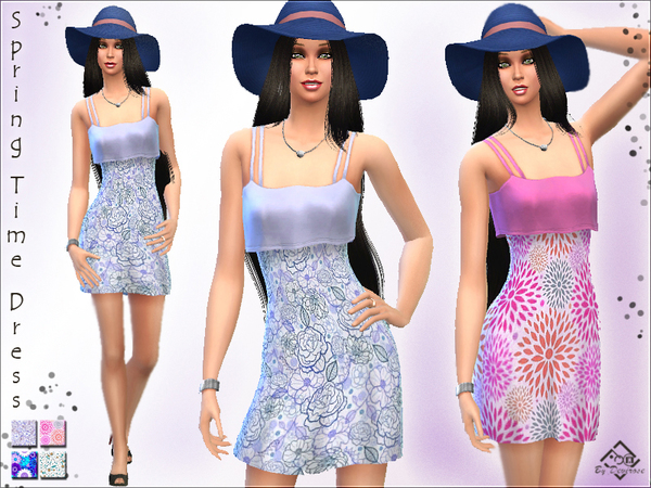 Spring Time Dress By Devirose At Tsr Sims 4 Updates