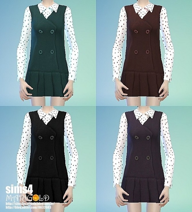 Sims 4 Pleats one piece at Marigold