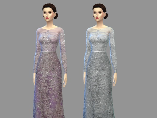 Sims 4 Georgine gown by April at TSR