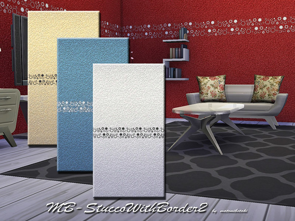 Sims 4 MB Stucco with Border 2 by matomibotaki at TSR