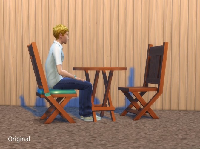 Sims 4 Wood Chair Mesh Overrides by plasticbox at Mod The Sims