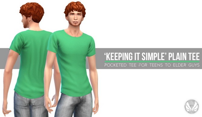 Sims 4 Keep It Simple Plain Tee by Peacemaker IC at Simsational Designs