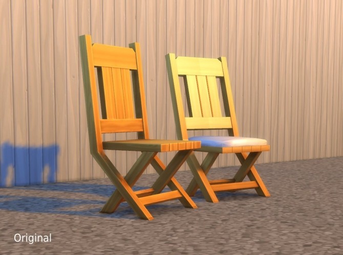 Sims 4 Wood Chair Mesh Overrides by plasticbox at Mod The Sims